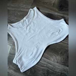 Active USA White Cropped Tank Top